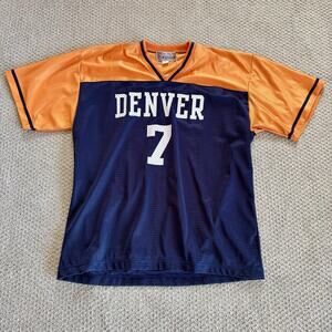 Vintage 90’s L Football Denver Broncos #7 Short Sleeve Jersey G1 Orange Blue